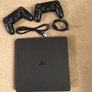 Sony CUH-2215B PlayStation 4 Slim 1 TB Gaming Console - Complete w/ 2-Controller